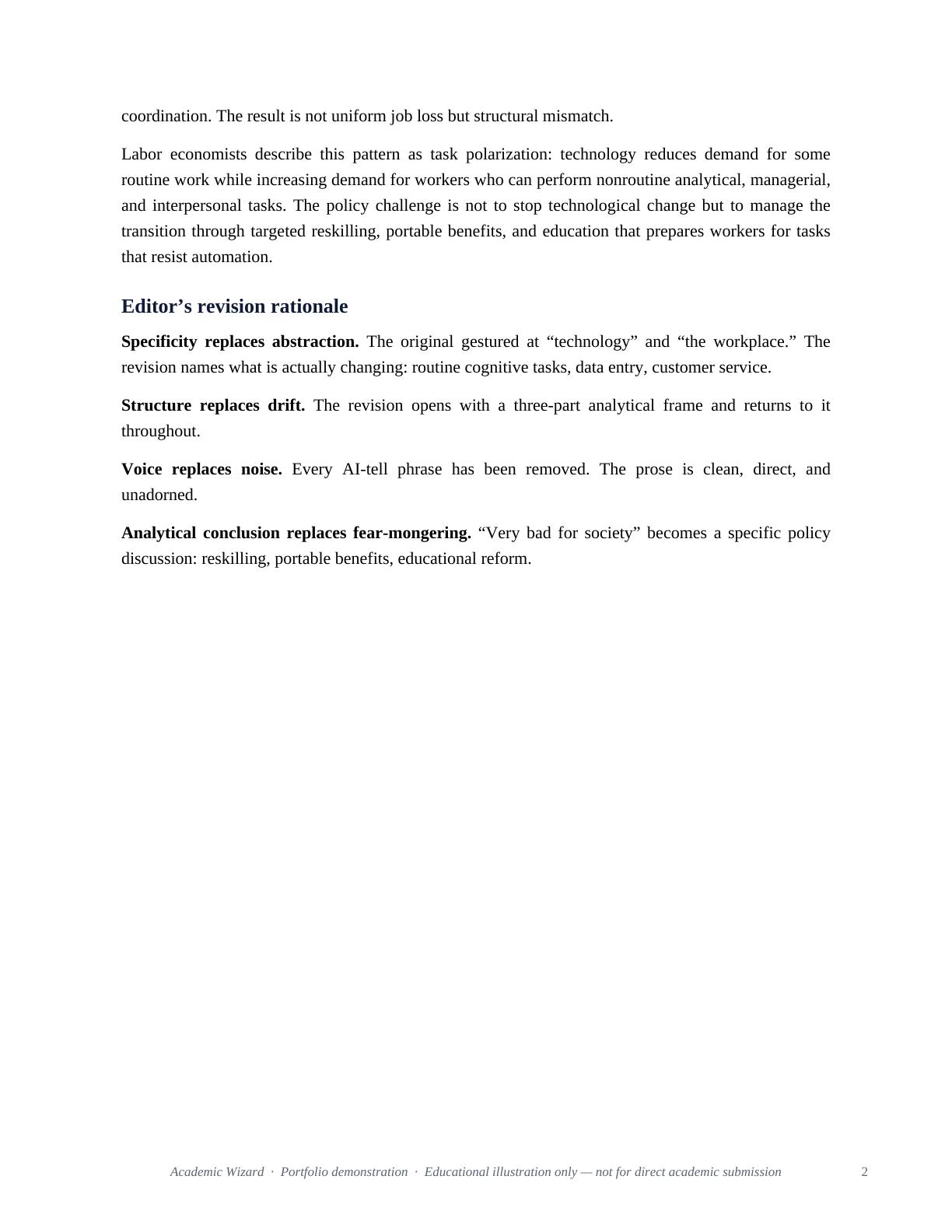 Editing Sample: Before and After — Professional Academic Tone Revision PDF preview page 2