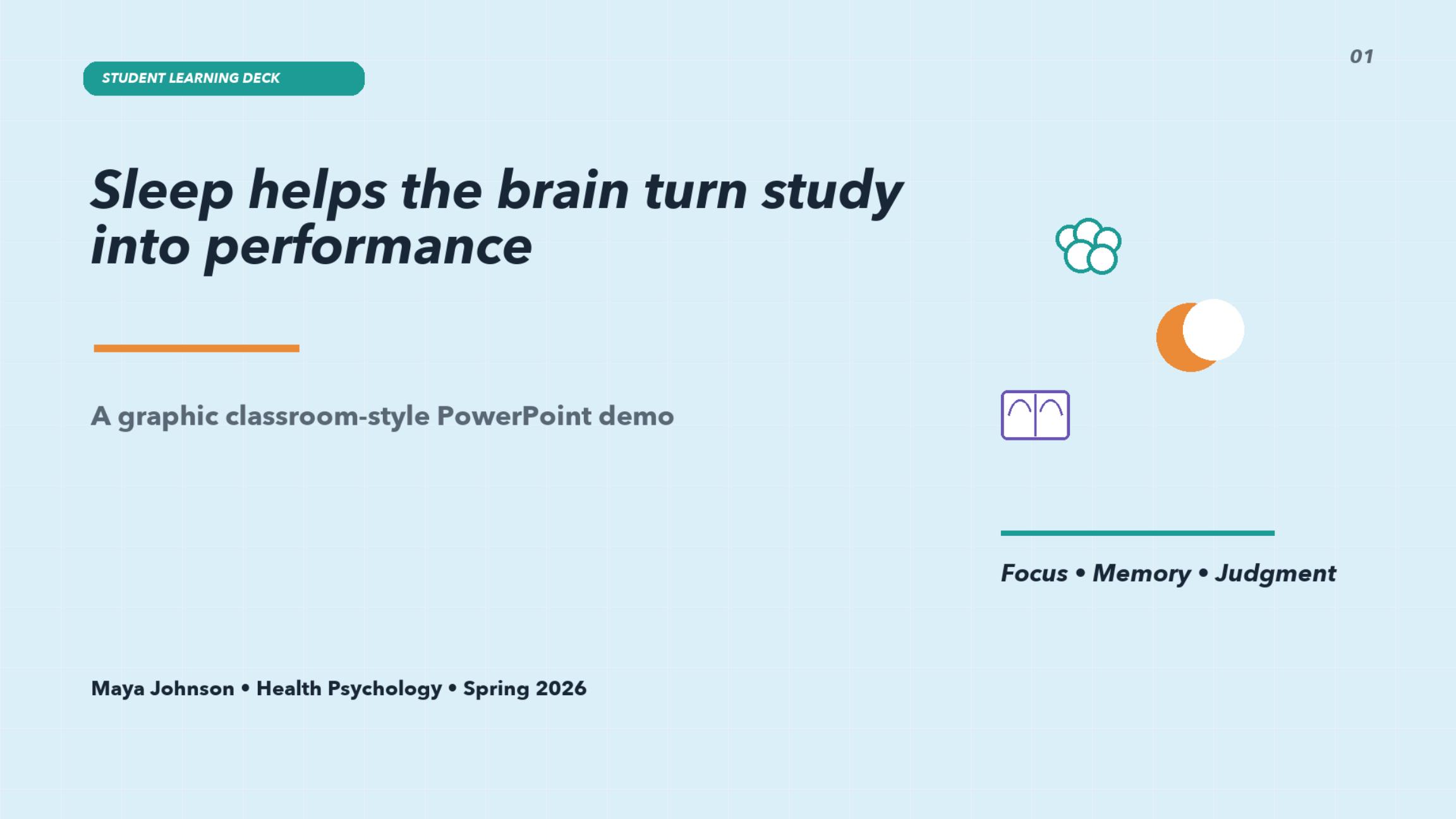 Sleep Helps the Brain Turn Study Into Performance deck PDF preview page 1