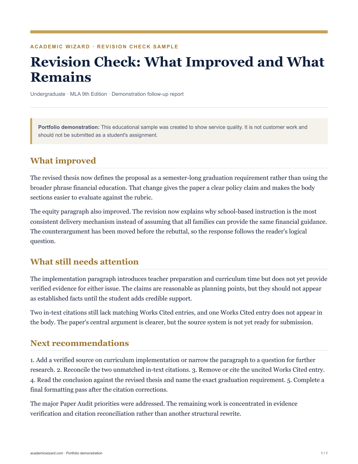Revision Check: What Improved and What Remains PDF preview page 1